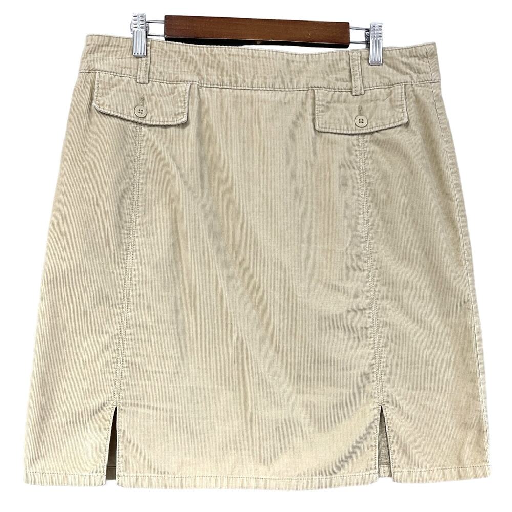 Eddie Bauer Corduroy Skirt Womens 14 Short Minimalist School Girl Light Academia
